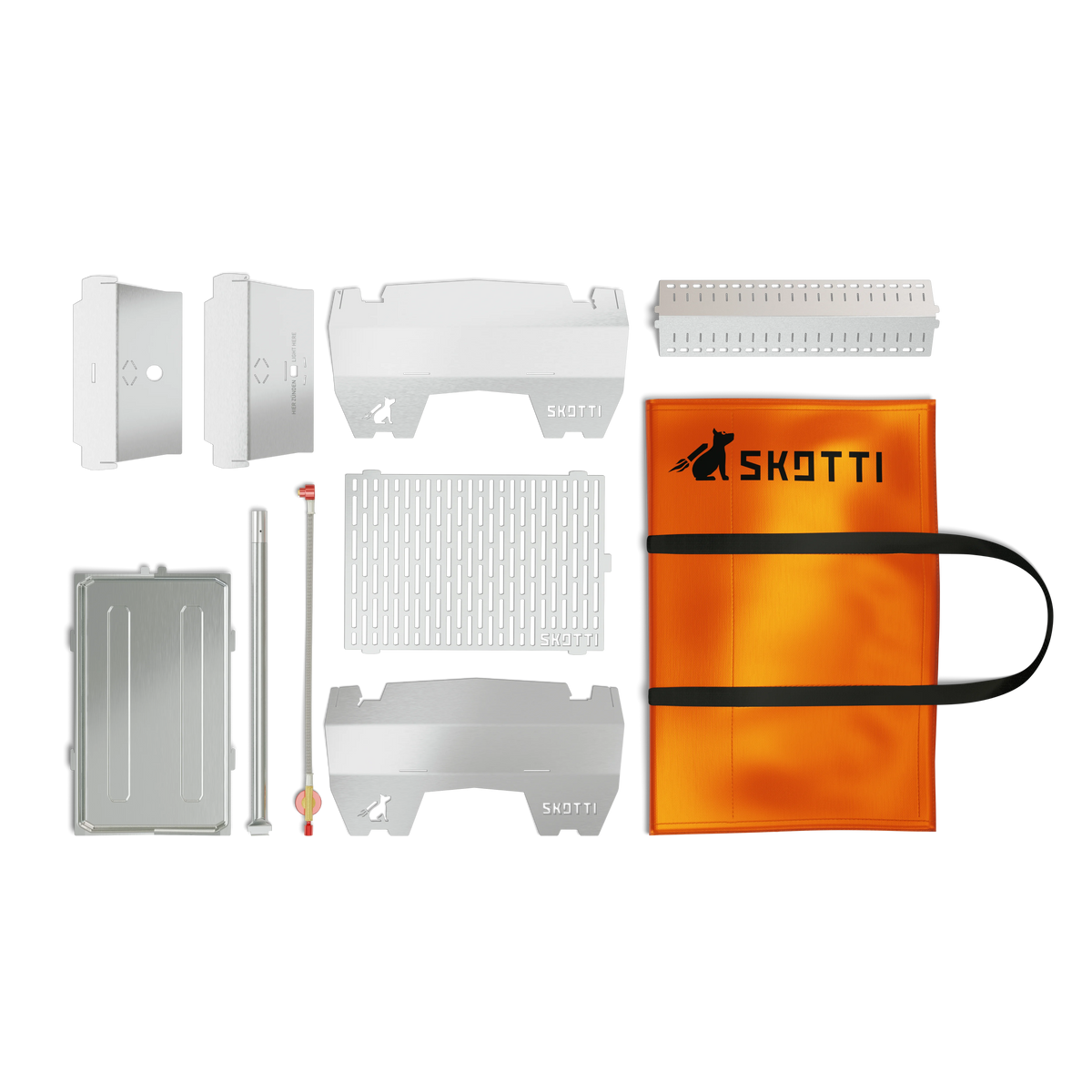 Mobiler Gasgrill SKOTTI aus Edelstahl