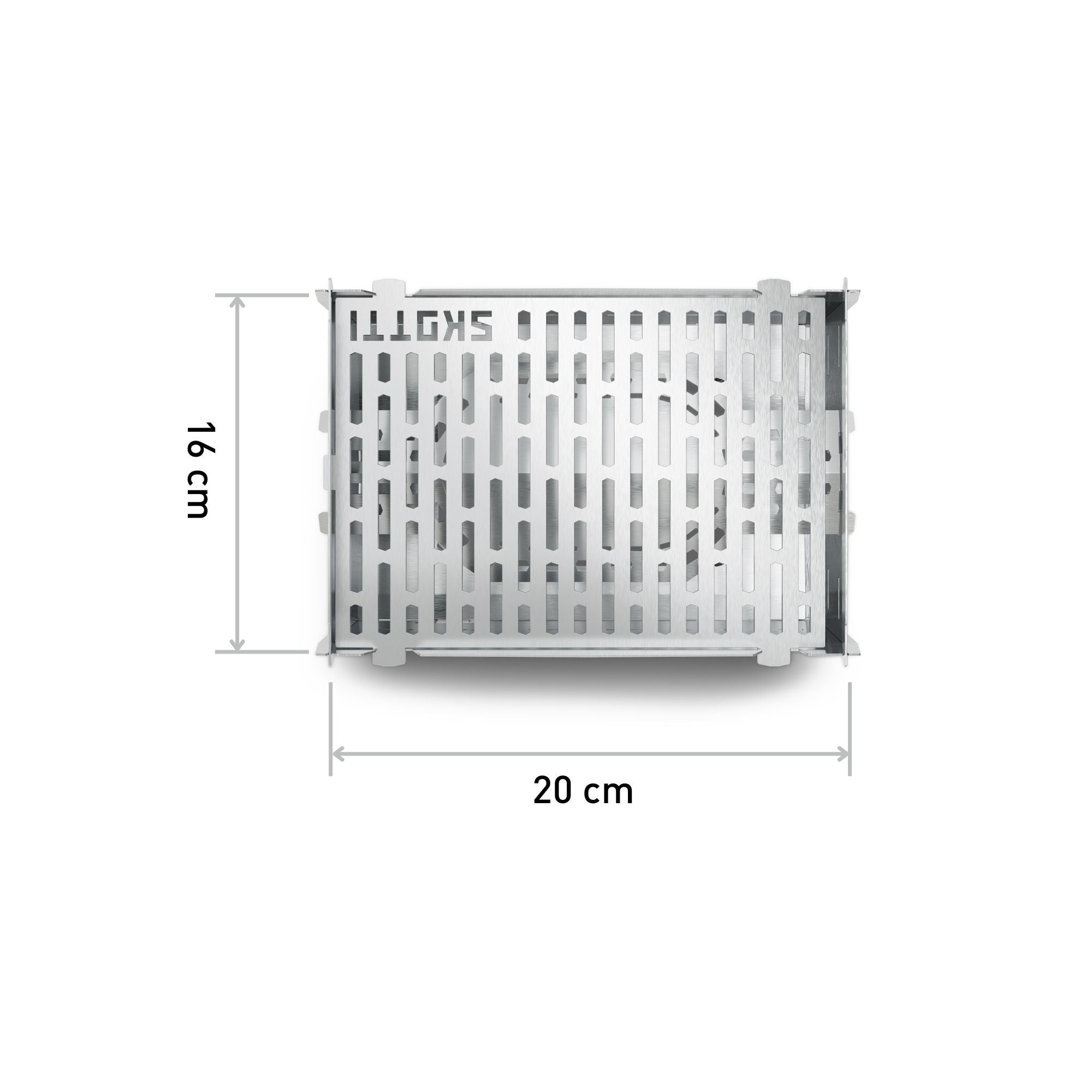 SKOTTI Mini Campinggrill Maße 16x20cm